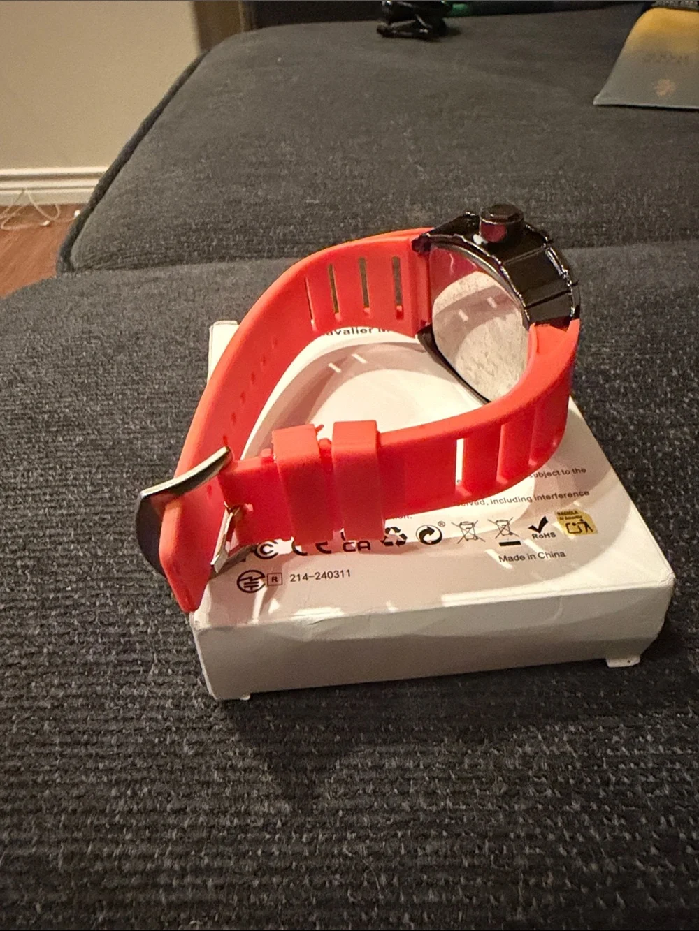 Orange Silicone Strap Sports Watch - Unbranded
